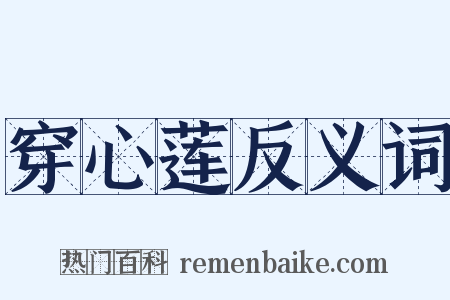 穿心莲反义词是什么意思的图片